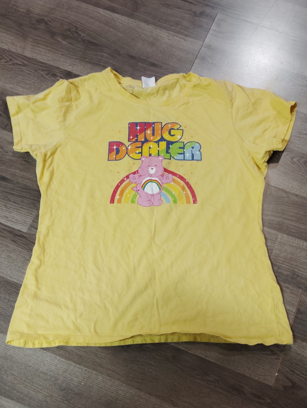 Yellow 'Hug Dealer' Graphic Tee